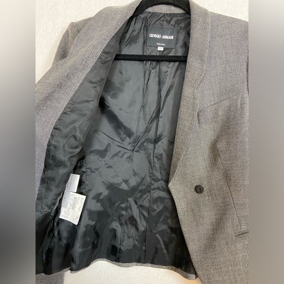 Giorgio Armani grey black designer blazer  Sz 38 - Picture 3 of 13